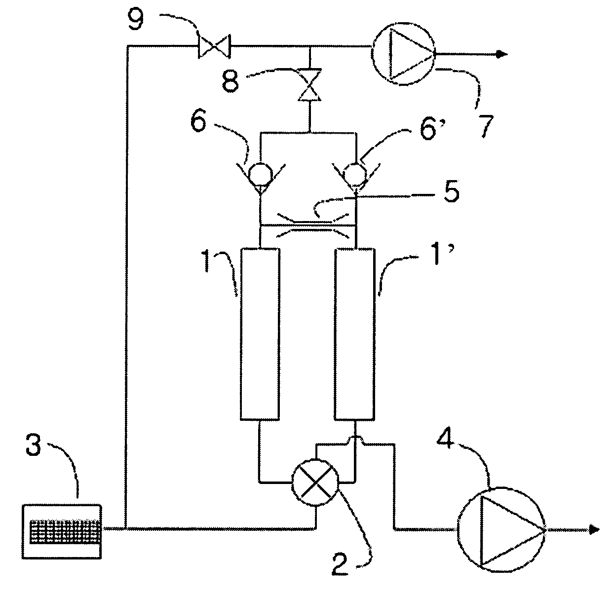 Gas concentration method and its apparatus