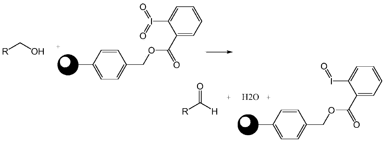 Macromolecule-loaded oxidizing agent containing iodine with high valence, and preparation method and application thereof