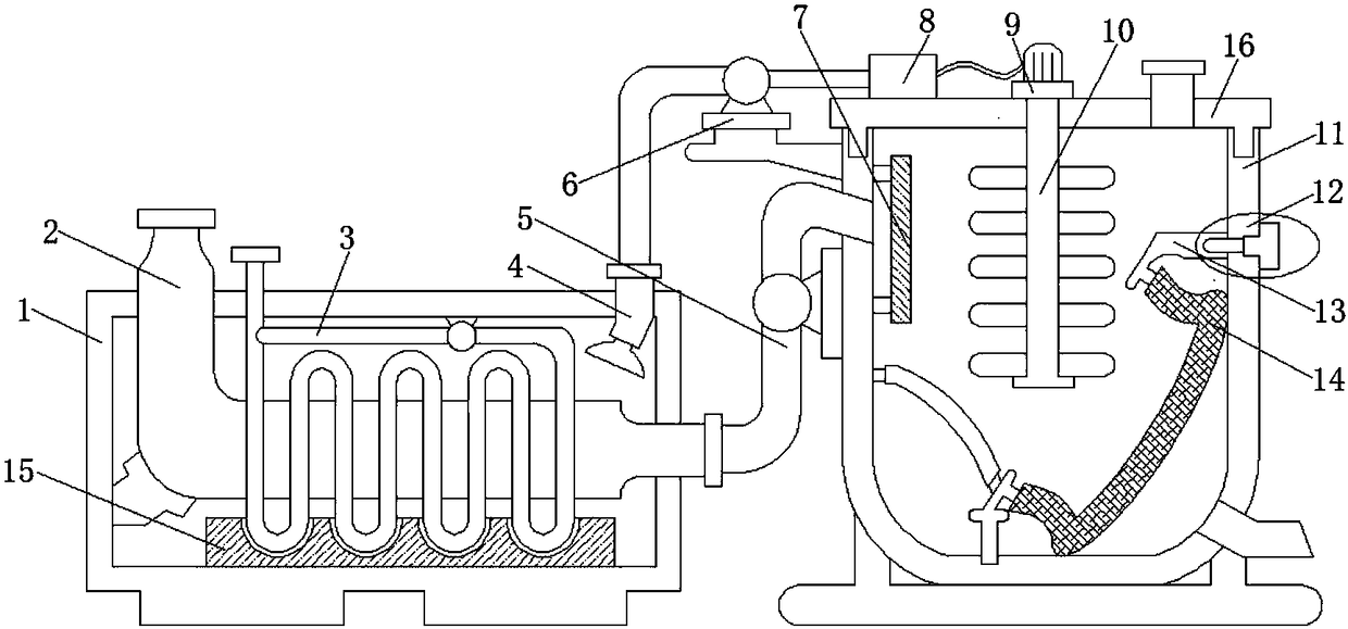 Waste-heat recycling device for cooling industrial oil