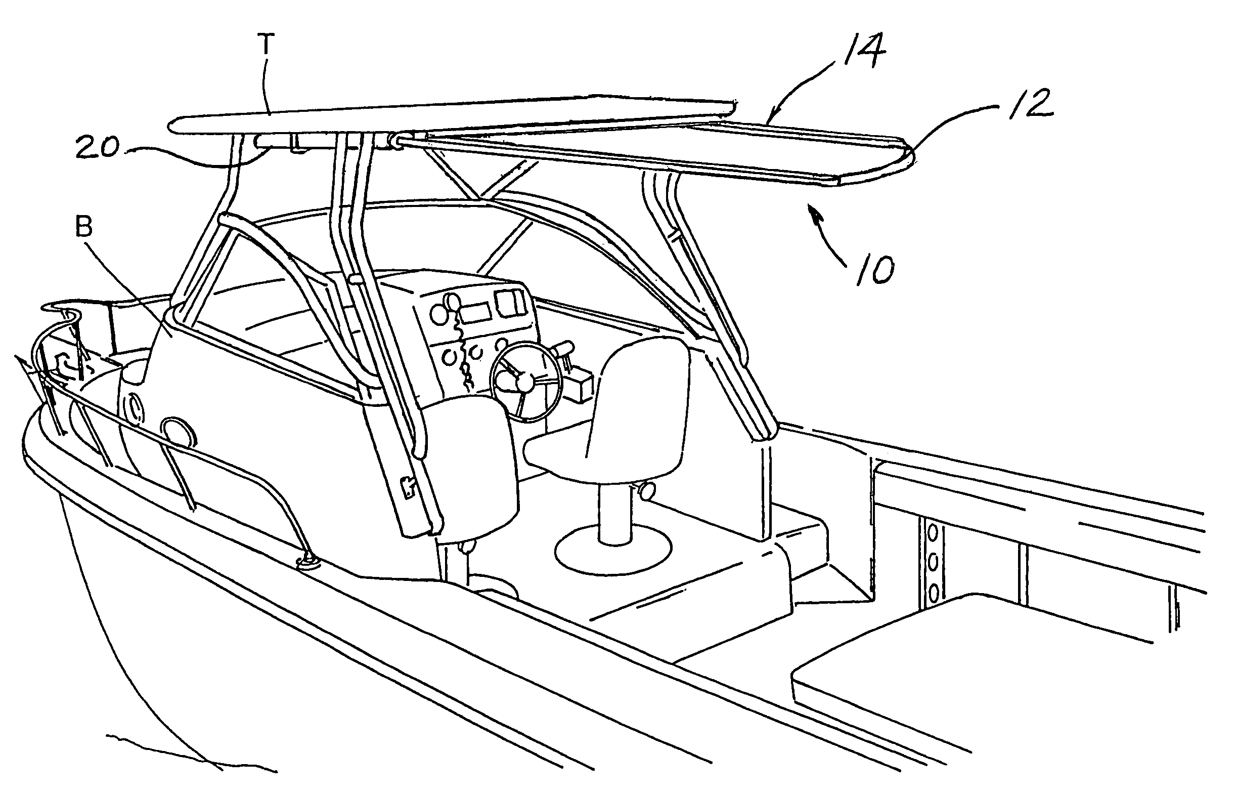 Retractable bimini top device