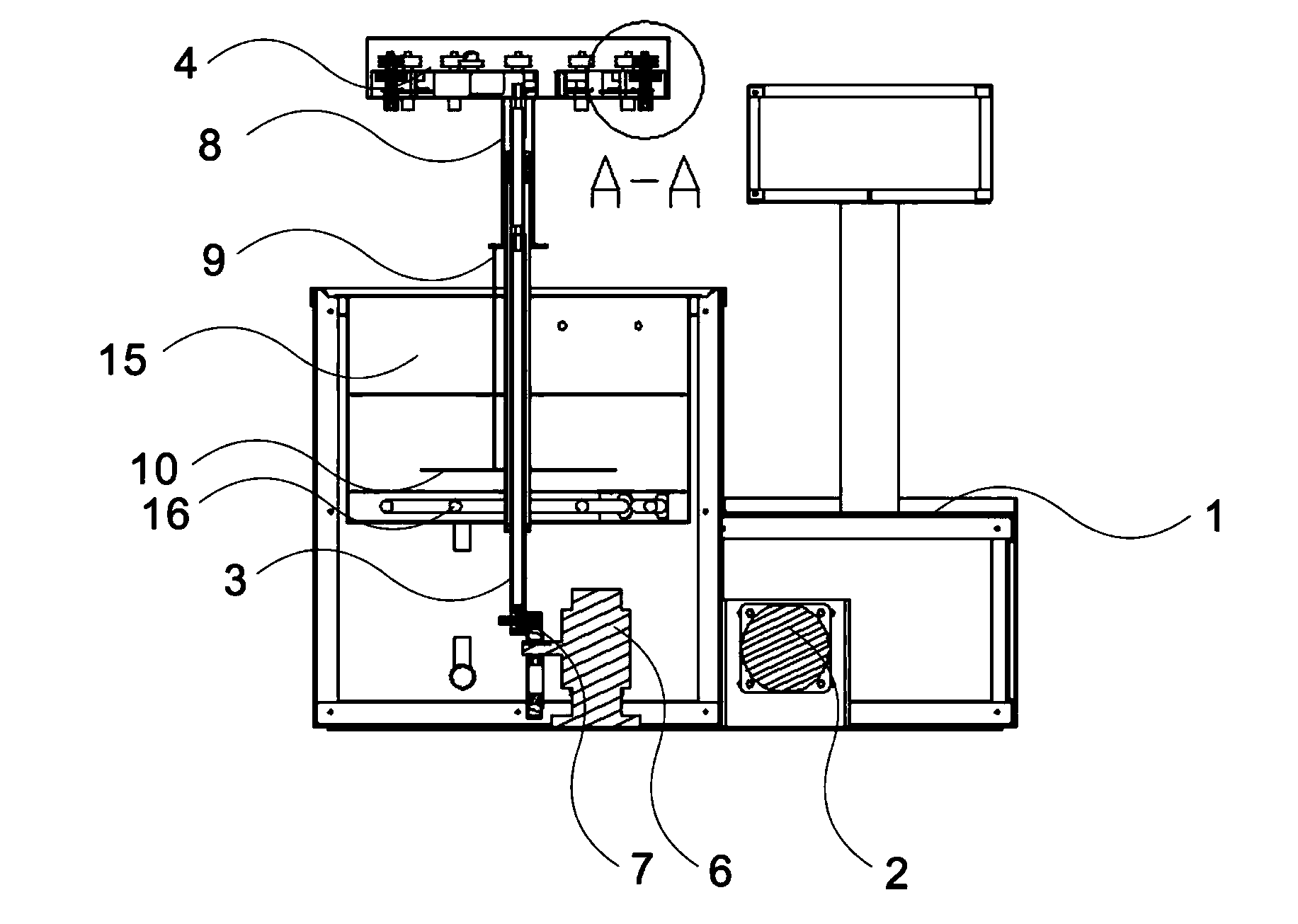 Lifting type hand sample machine