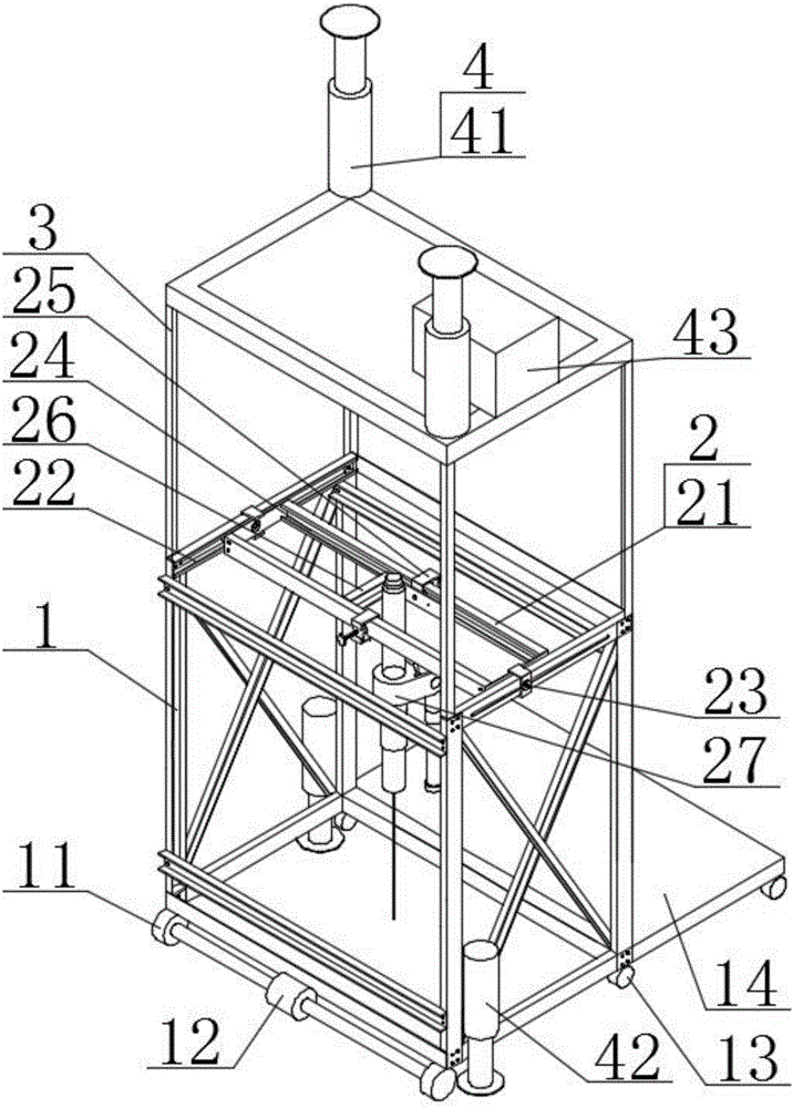 Base plate anchor rod drilling trolley for self-moving diagonally positioning tunnel of underground coal mine