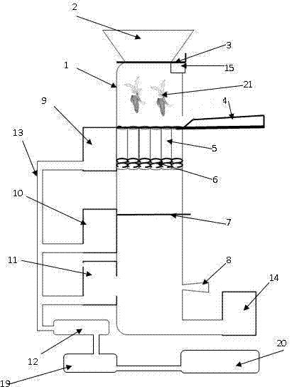 Efficient corn threshing device