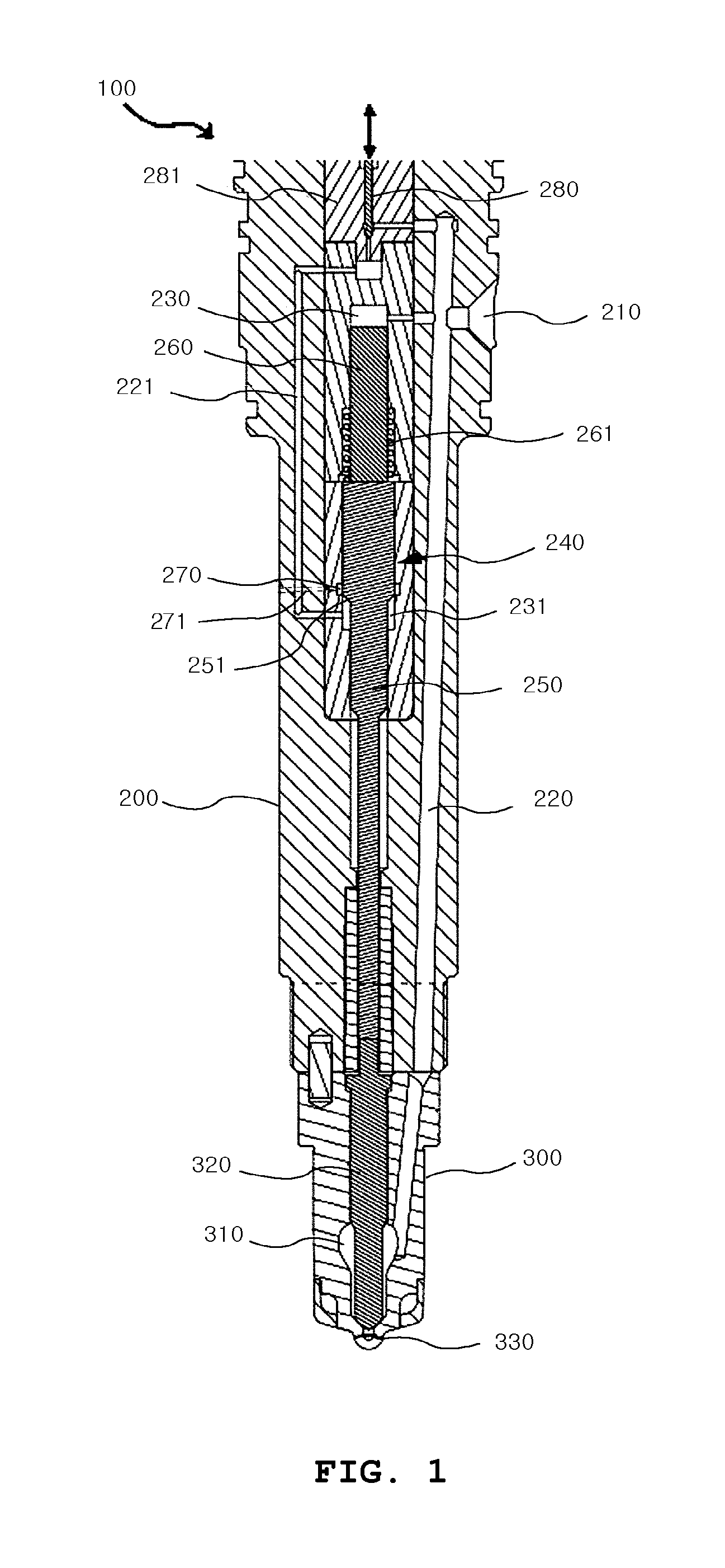 Electronically controlled fuel injection valve