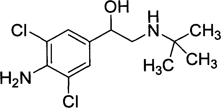 Clenbuterol matrix standard substance and preparation method thereof