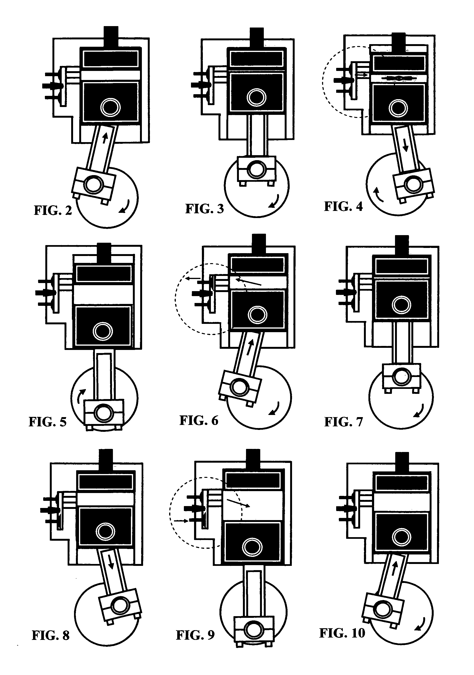 Internal combustion engine with sidewall combustion chamber and method