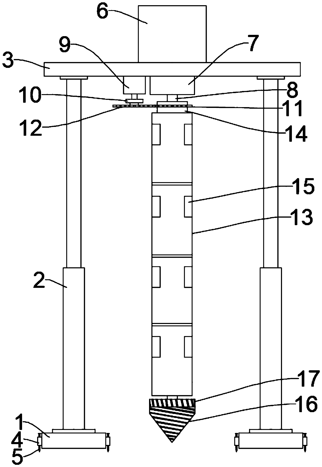 Rock-soil sampling mechanical device for civil engineering