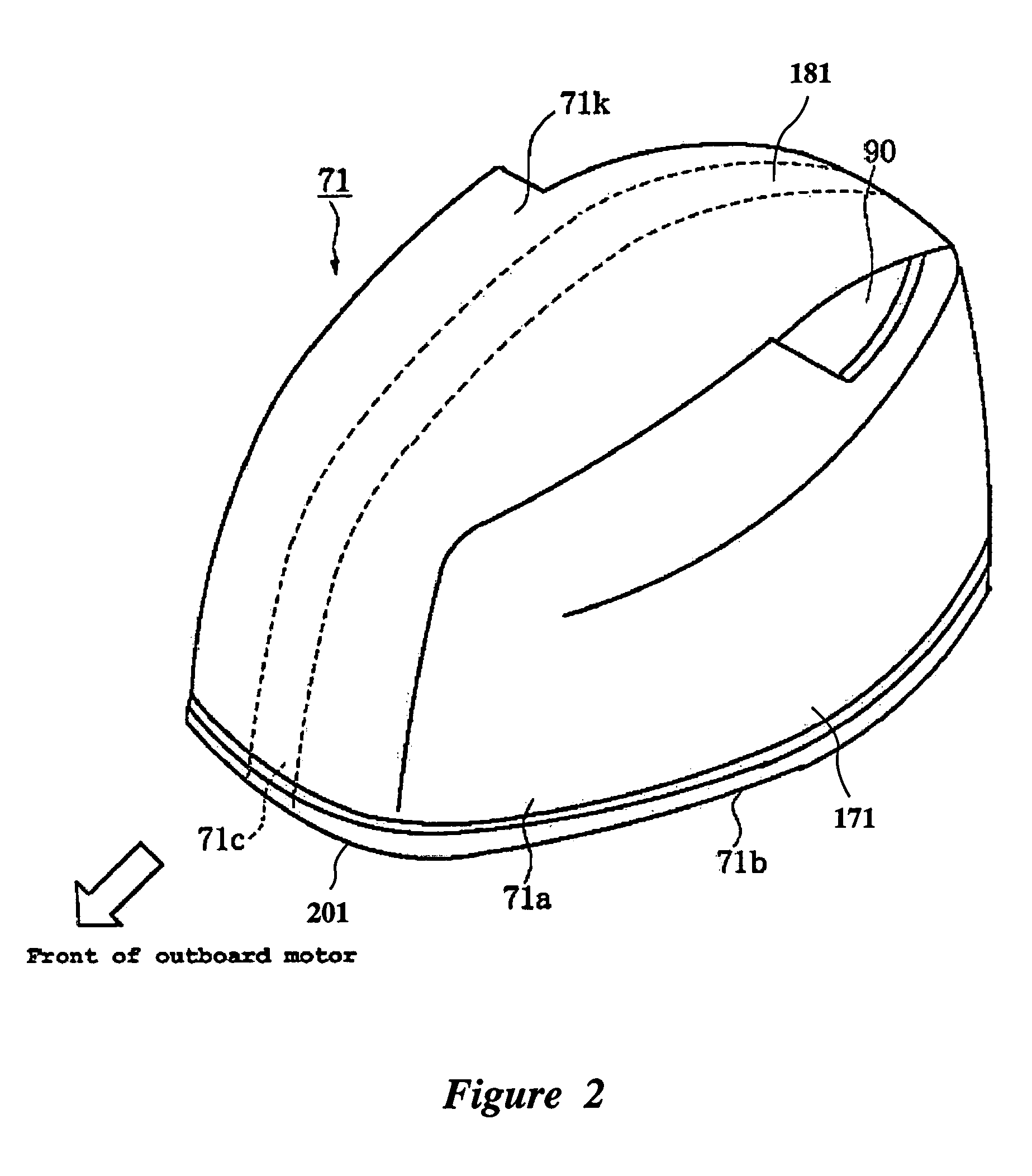 Top cowl for outboard motor and mold for forming top cowl