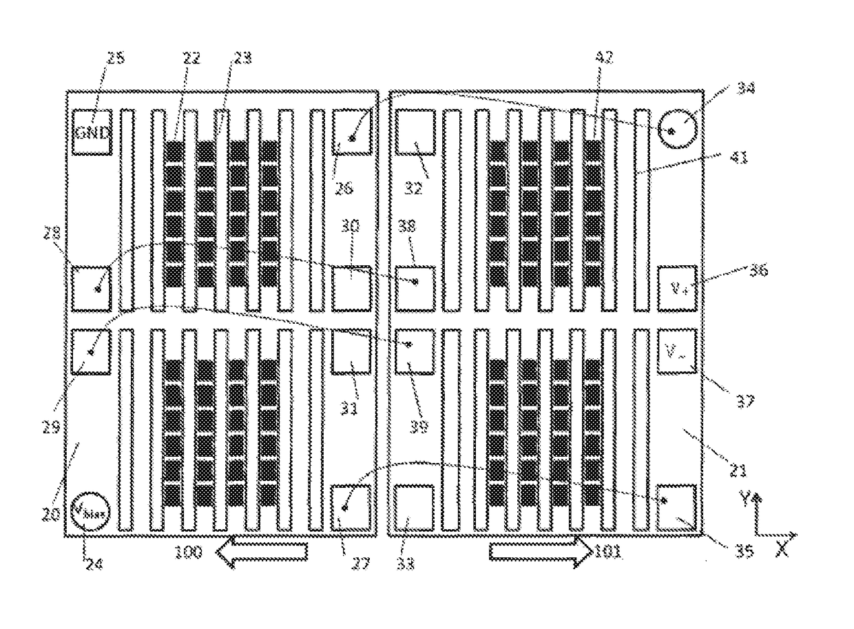 High-sensitivity push-pull bridge magnetic sensor