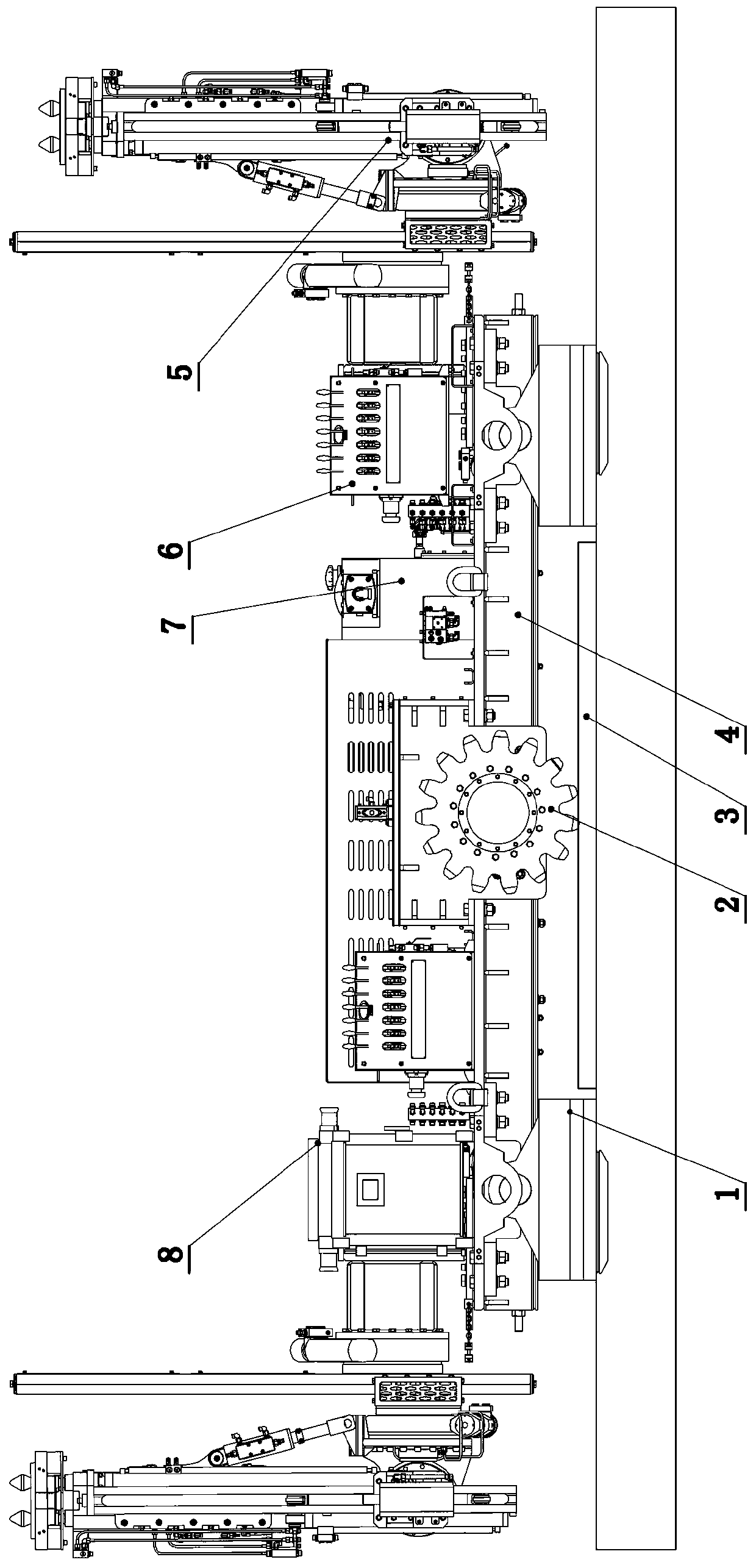 Moving hydraulic anchoring drill rig for coalface