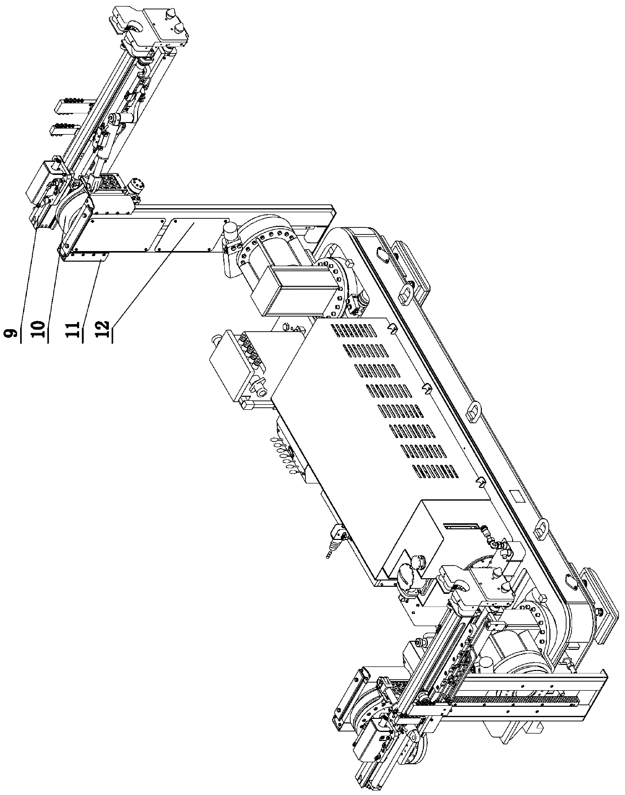 Moving hydraulic anchoring drill rig for coalface