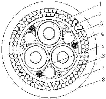 Composite jumper cable for offshore oil platform