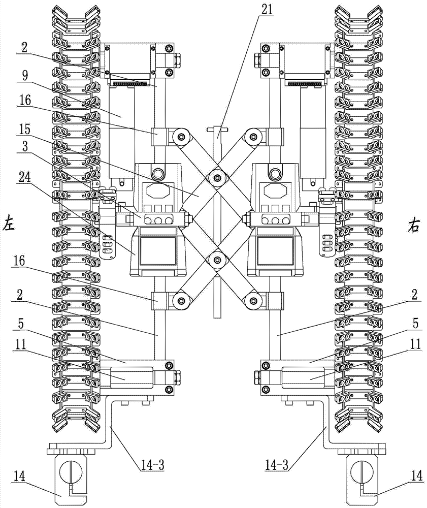 A wall-climbing robot with V-shaped permanent magnet chain pieces buffered by elastic steel sheets