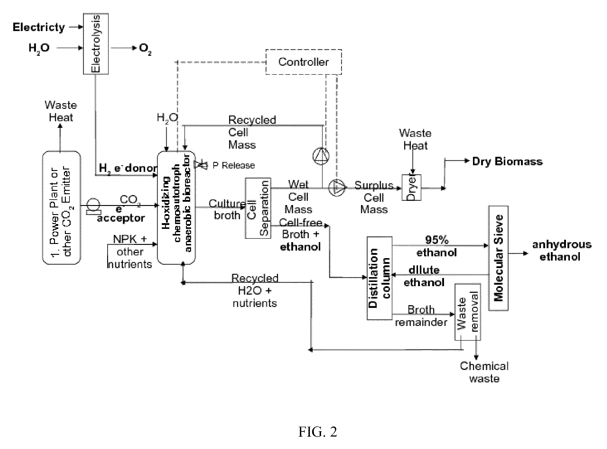 Biological and chemical process utilizing chemoautotrophic microorganisms for the chemosythetic fixation of carbon dioxide and/or other inorganic carbon sources into organic compounds, and the generation of additional useful products