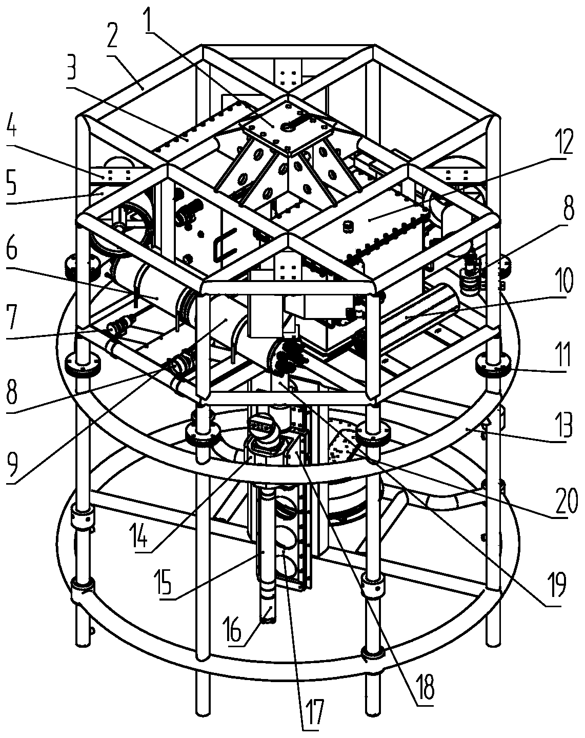 Deep sea movable portable drilling machine