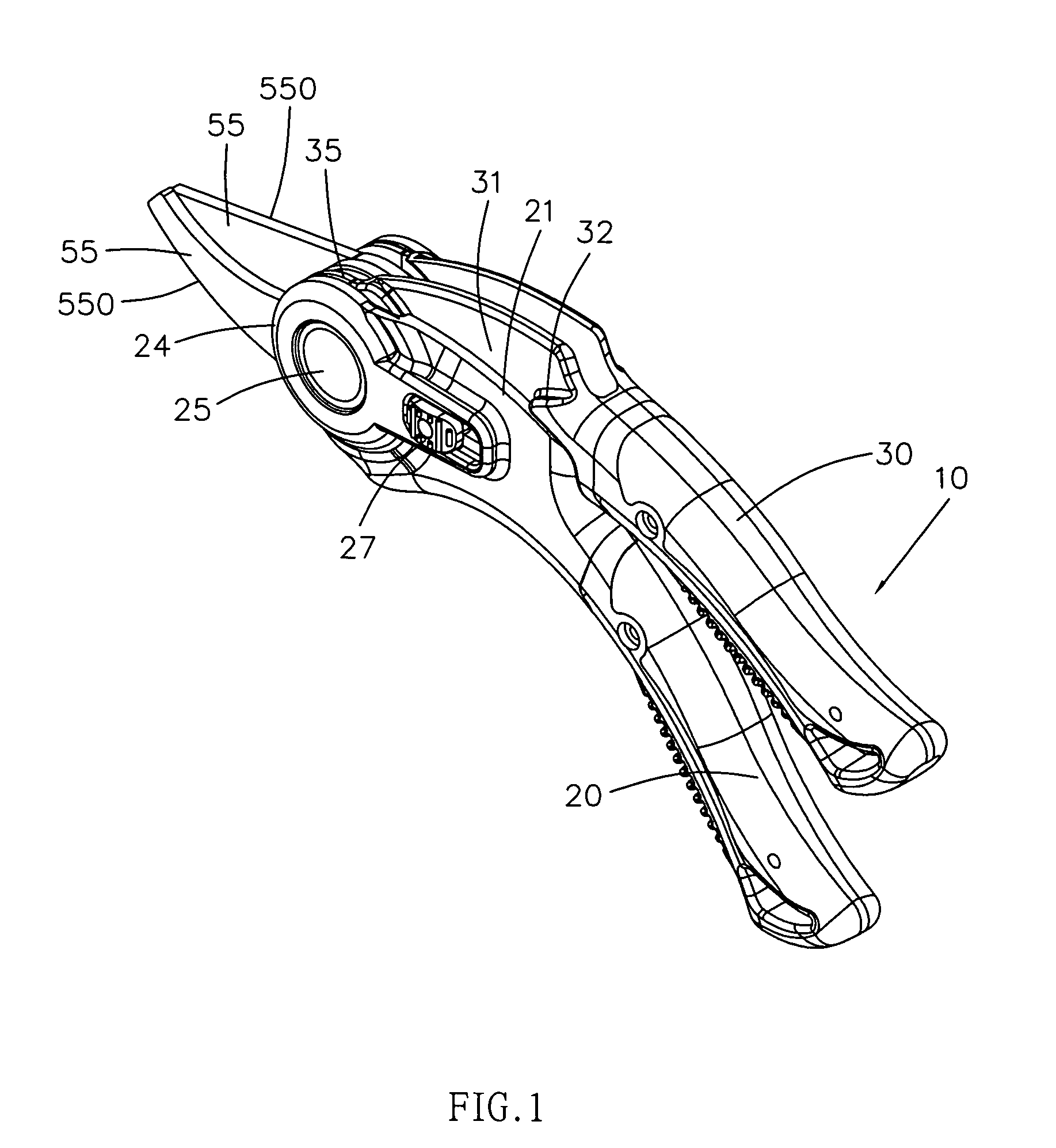 Gardening shears having two pruning effects