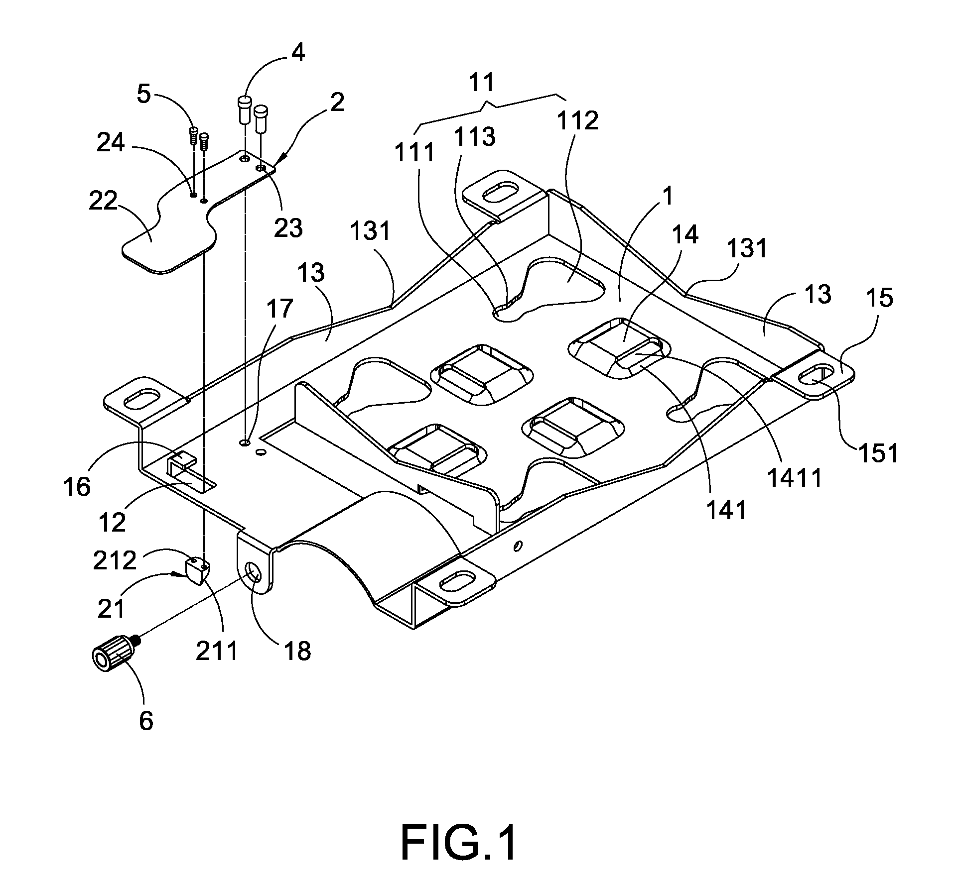 Quick-release fixing structure for electronic equipments