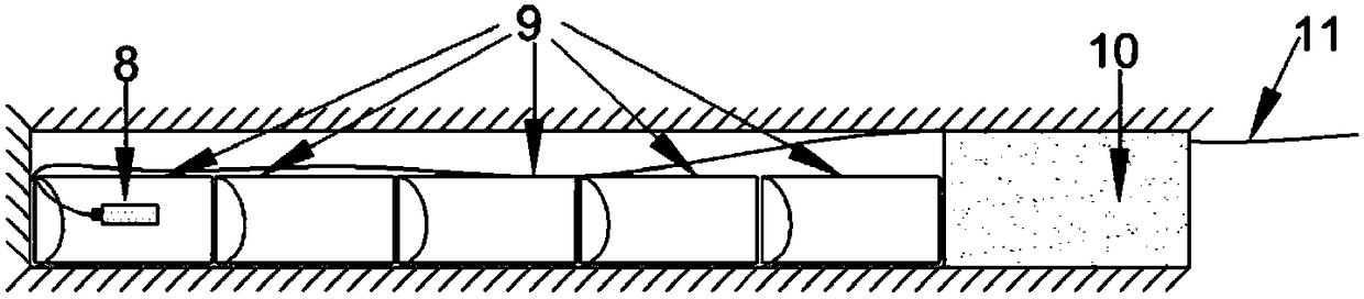 Water delivery tunnel whole-section one-time blasting forming construction method