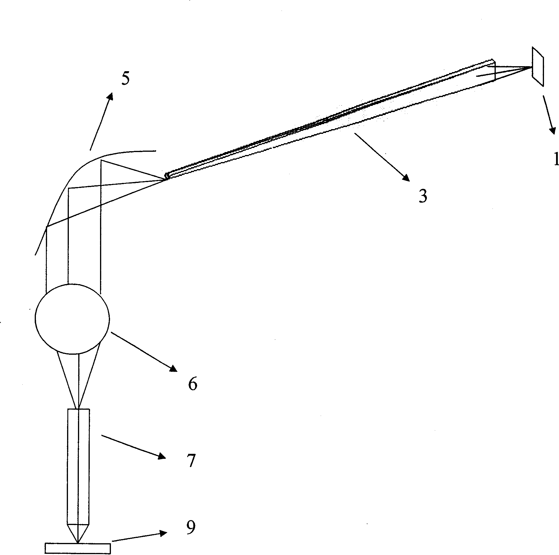 Tail fiber coupling output device of laser diode array / surface array