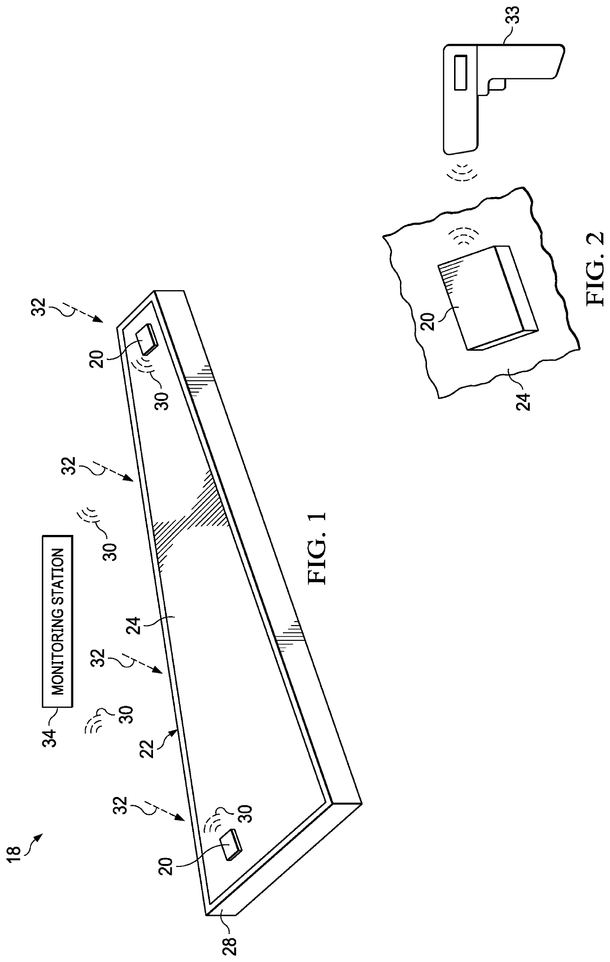 Method and device comprising UV detectors for monitoring UV light exposure of a flat-ply of prepreg