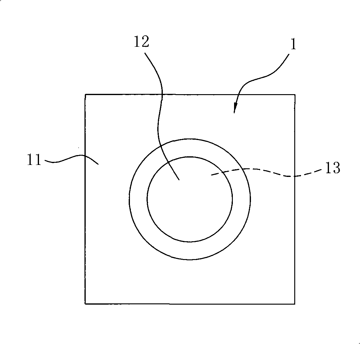 Square optical glass lens and method of producing the same