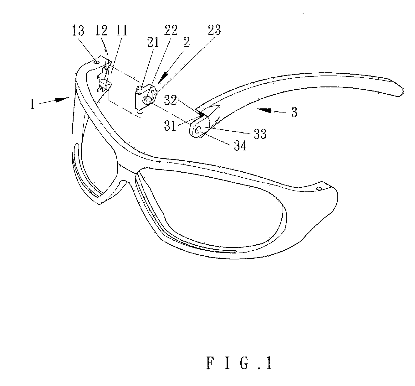 Tool-free adjustable eyeglasses with variegated temples