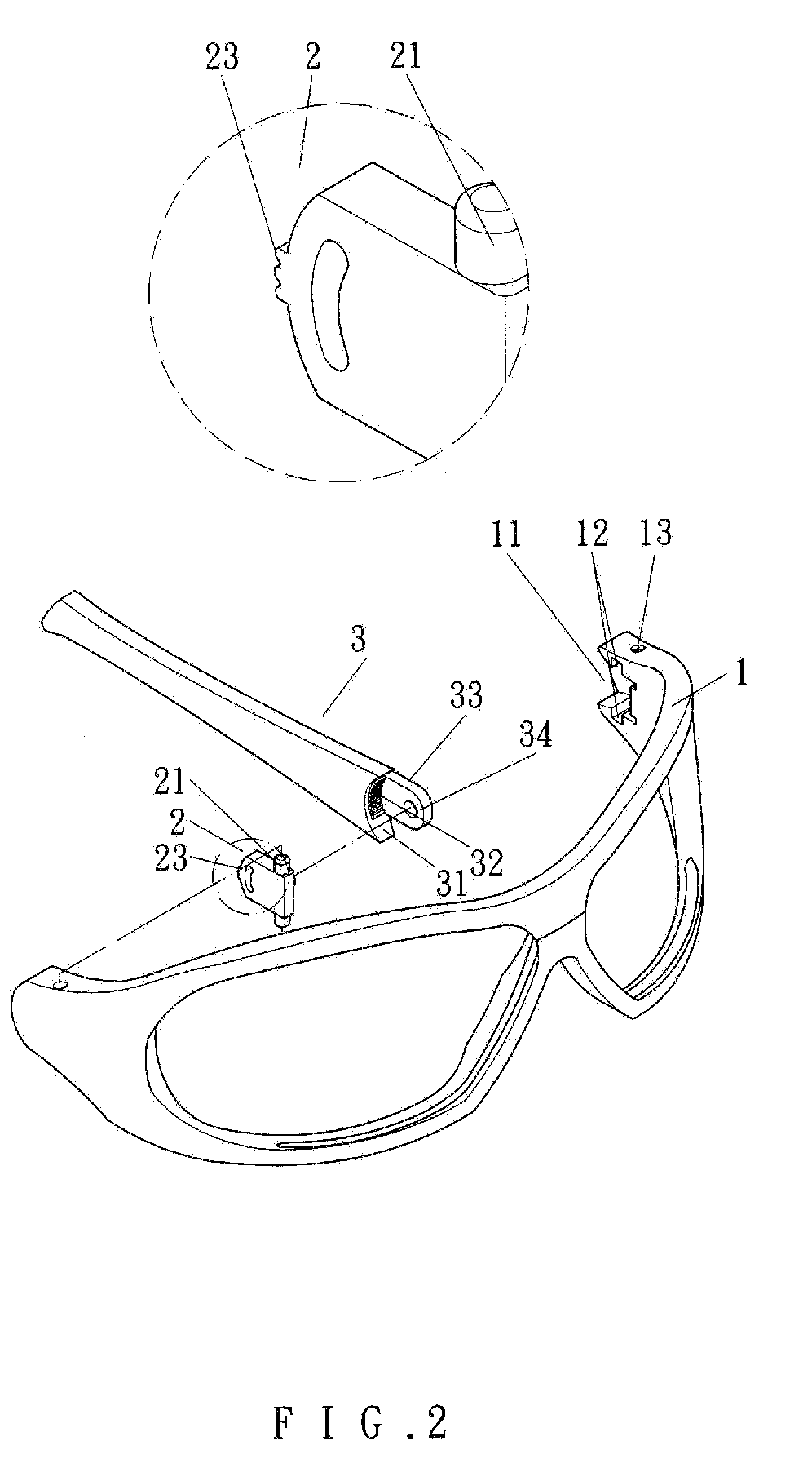 Tool-free adjustable eyeglasses with variegated temples