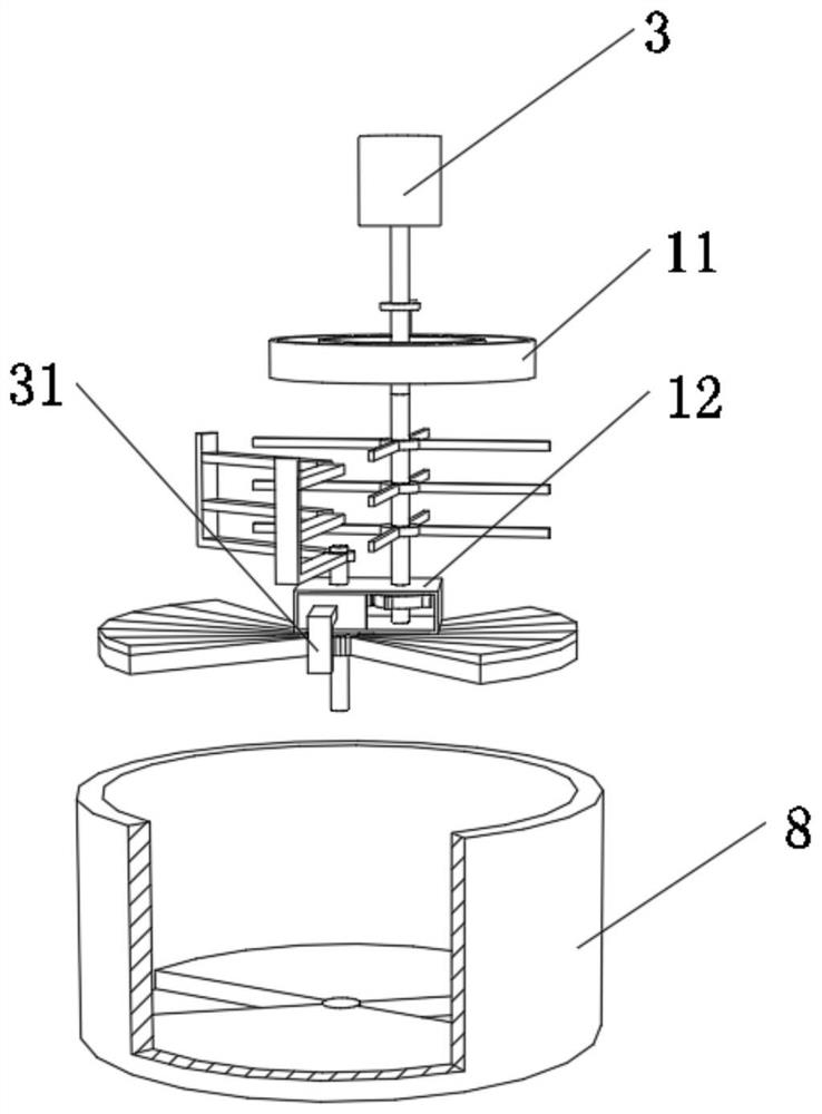 Processing device convenient for efficient discharging and used for traditional Chinese medicine processing