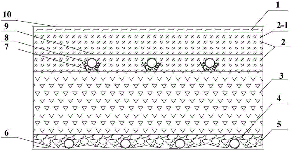 Method for constructing soil percolation bed body for sewage treatment in cold areas