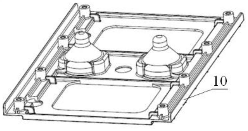 An instrument fast fixing device that can be connected with a square bar and a round bar stretcher