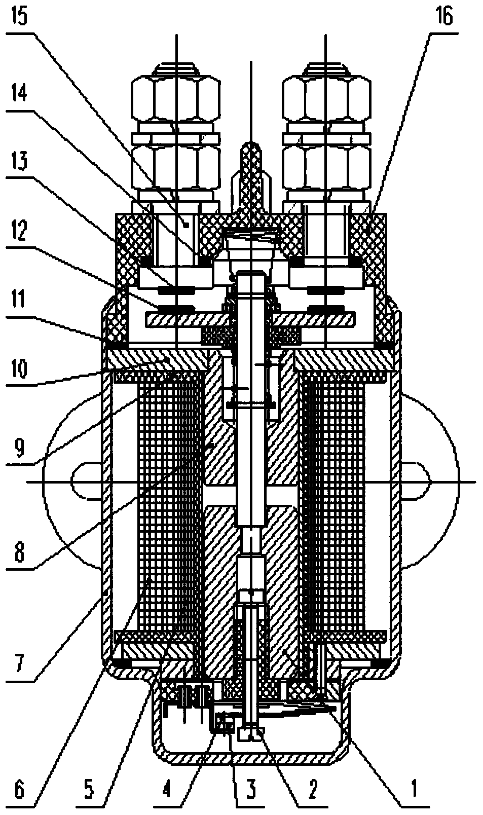 Low-voltage vacuum energy-saving normally-open direct-current contactor