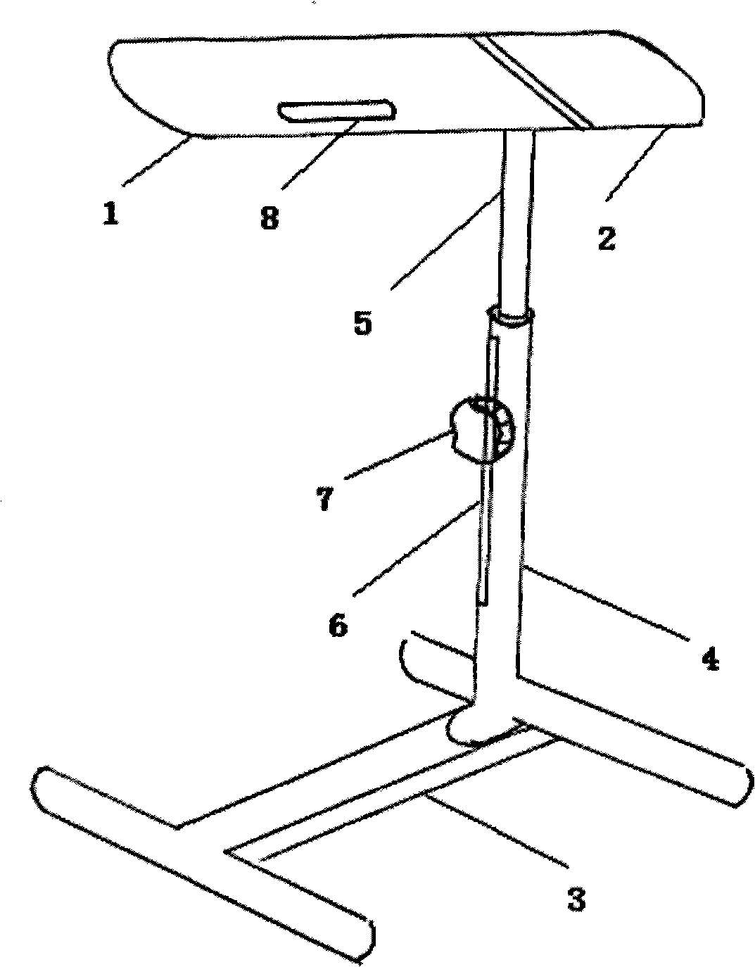 Height-adjustable notebook computer desk