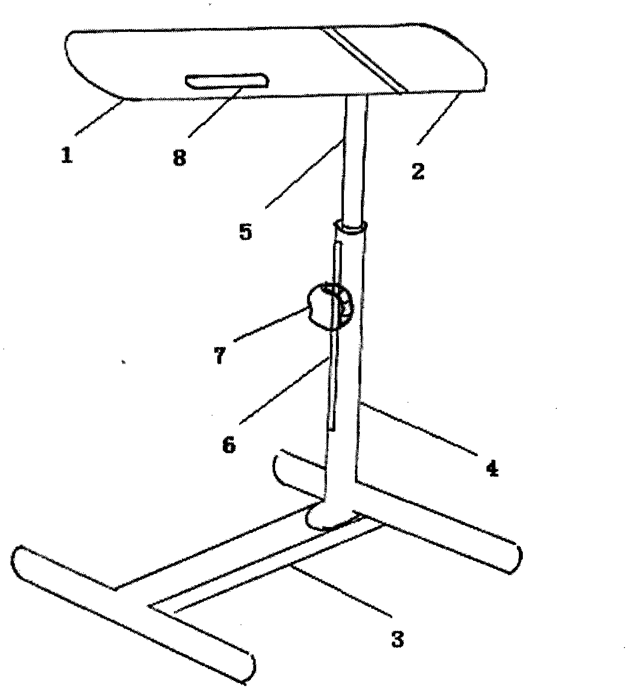 Height-adjustable notebook computer desk