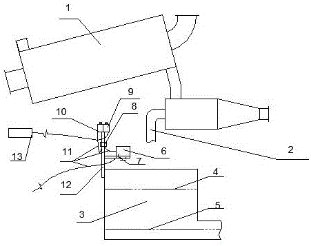 Automatic alarm device for material blockage of three-product dense-medium cyclone