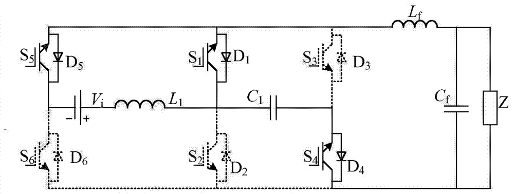 Single-stage non-isolated double cuk type inverter without electrolytic capacitor