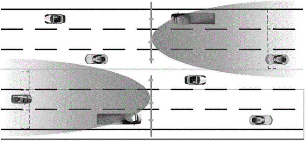 Multilane speed measuring and block port triggering method and device based on microwaves