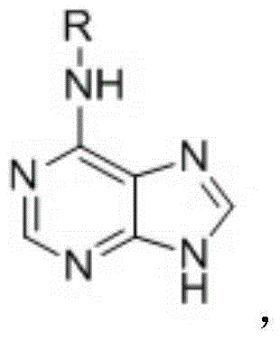 6-substitued aminopurine compound acting on EGFR sensitive mutation kinase EGFR&lt;L858R&gt; and EGFR&lt;(d746-750)&gt; and application of 6-substitued aminopurine compound