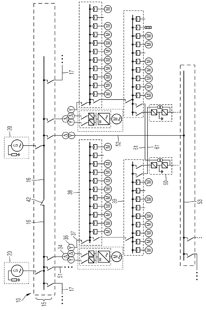 Fault protection system for power system of dynamic positioning ship