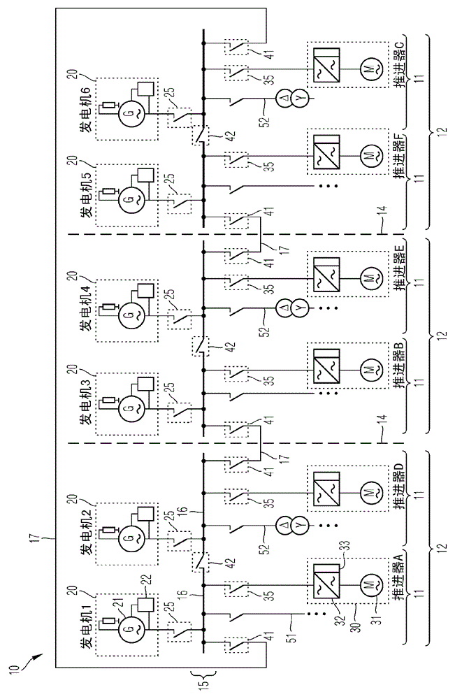 Fault protection system for power system of dynamic positioning ship