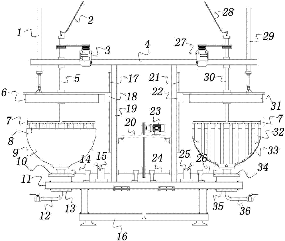 Double-station stirring oscillation device for grease extraction