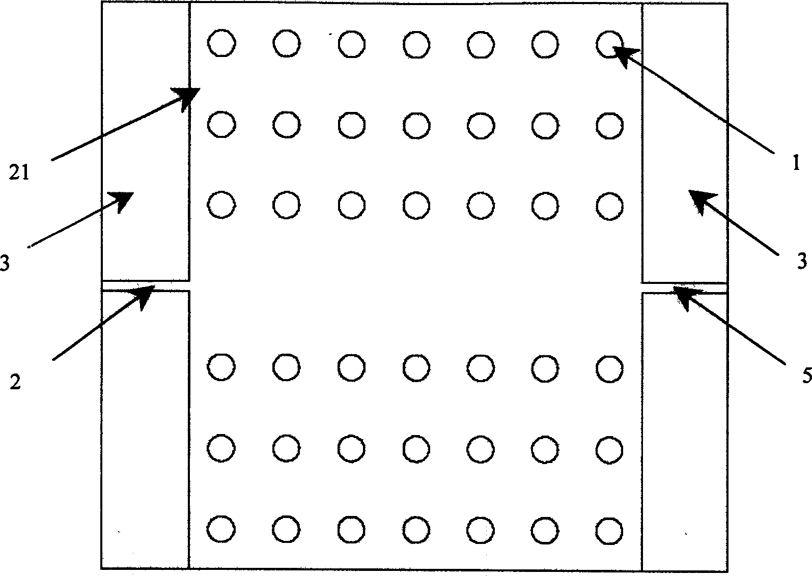 Wave-guide integrated on substrate-electronic band gap band pass filter