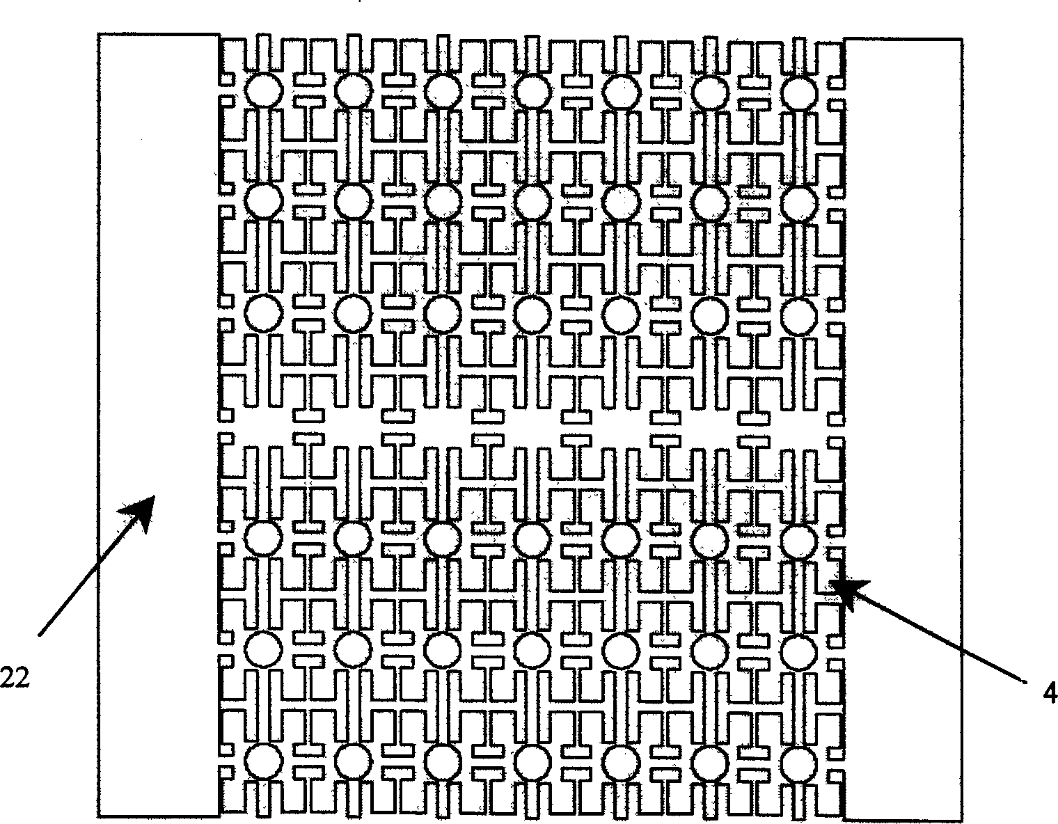 Wave-guide integrated on substrate-electronic band gap band pass filter