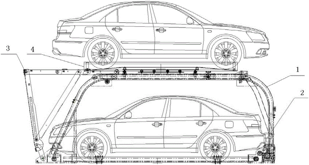 Rotating sliding lifting avoidance-free stereo garage