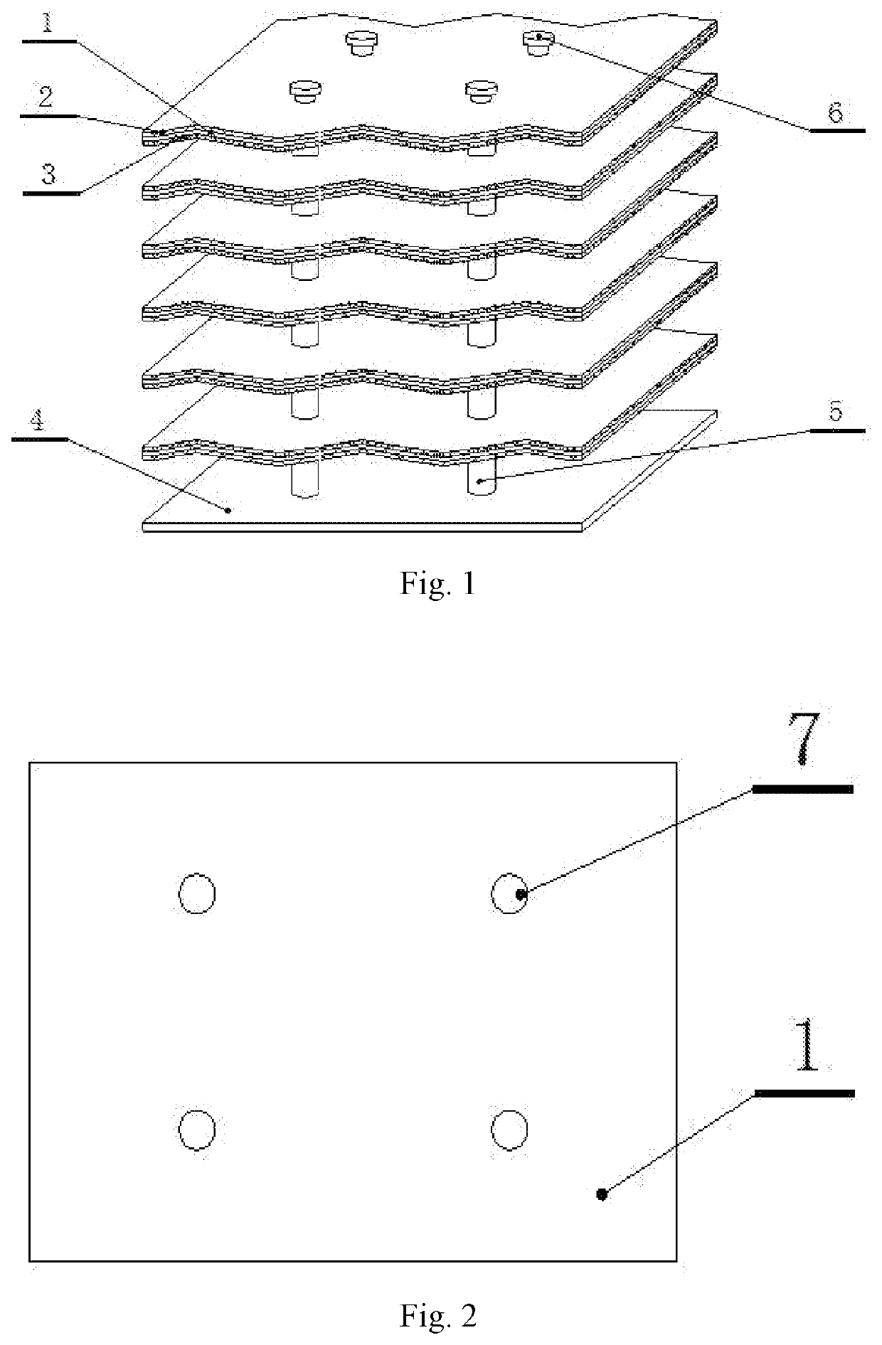 Nanometer photocatalyst-microbe composite multilayer light transmission combination carrier