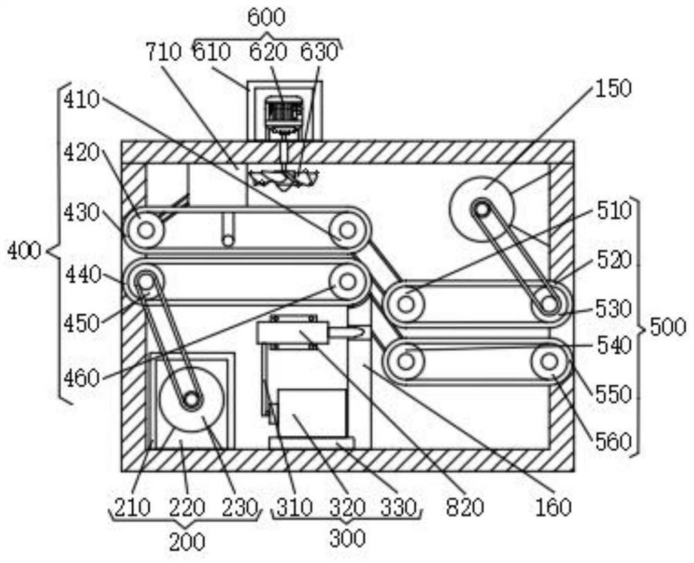 Conveying device for PVC glove production