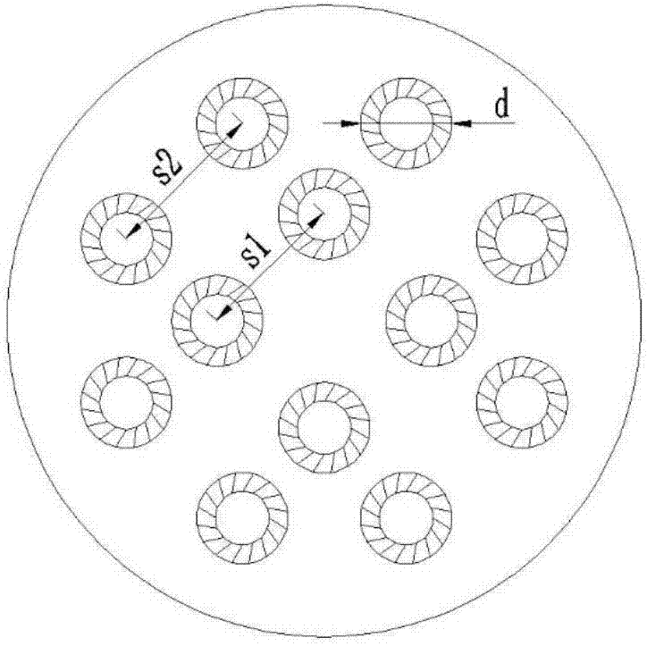 Multipoint direct injection head structure for low-pollution combustion chamber of gas turbine