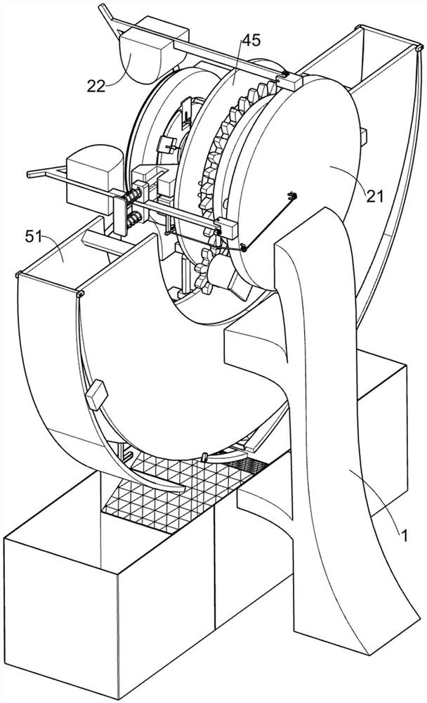 Polishing device easy to clean and capable of adapting to pipeline openings of different sizes