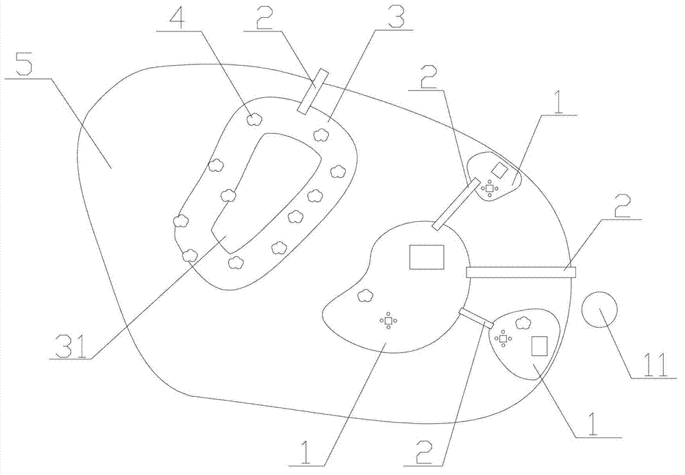 Fixed type floating body underwater house system and distribution combination method thereof