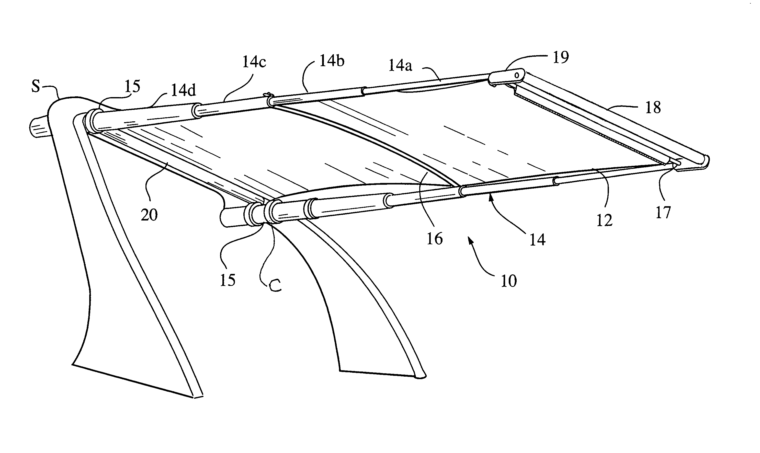 Pullout shade system for boats