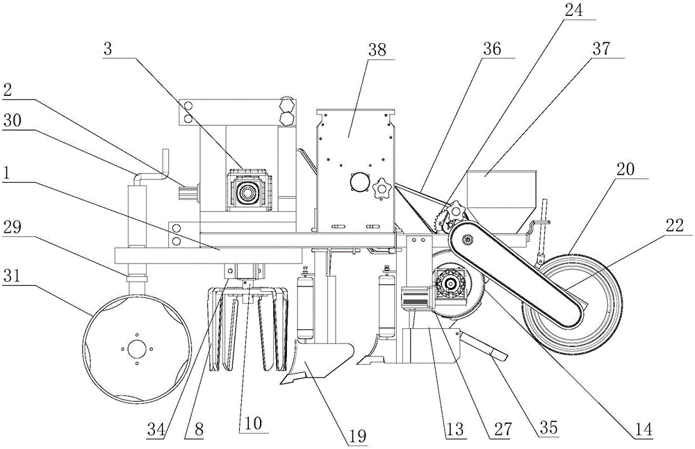 No-tillage electronic control corn compound planter